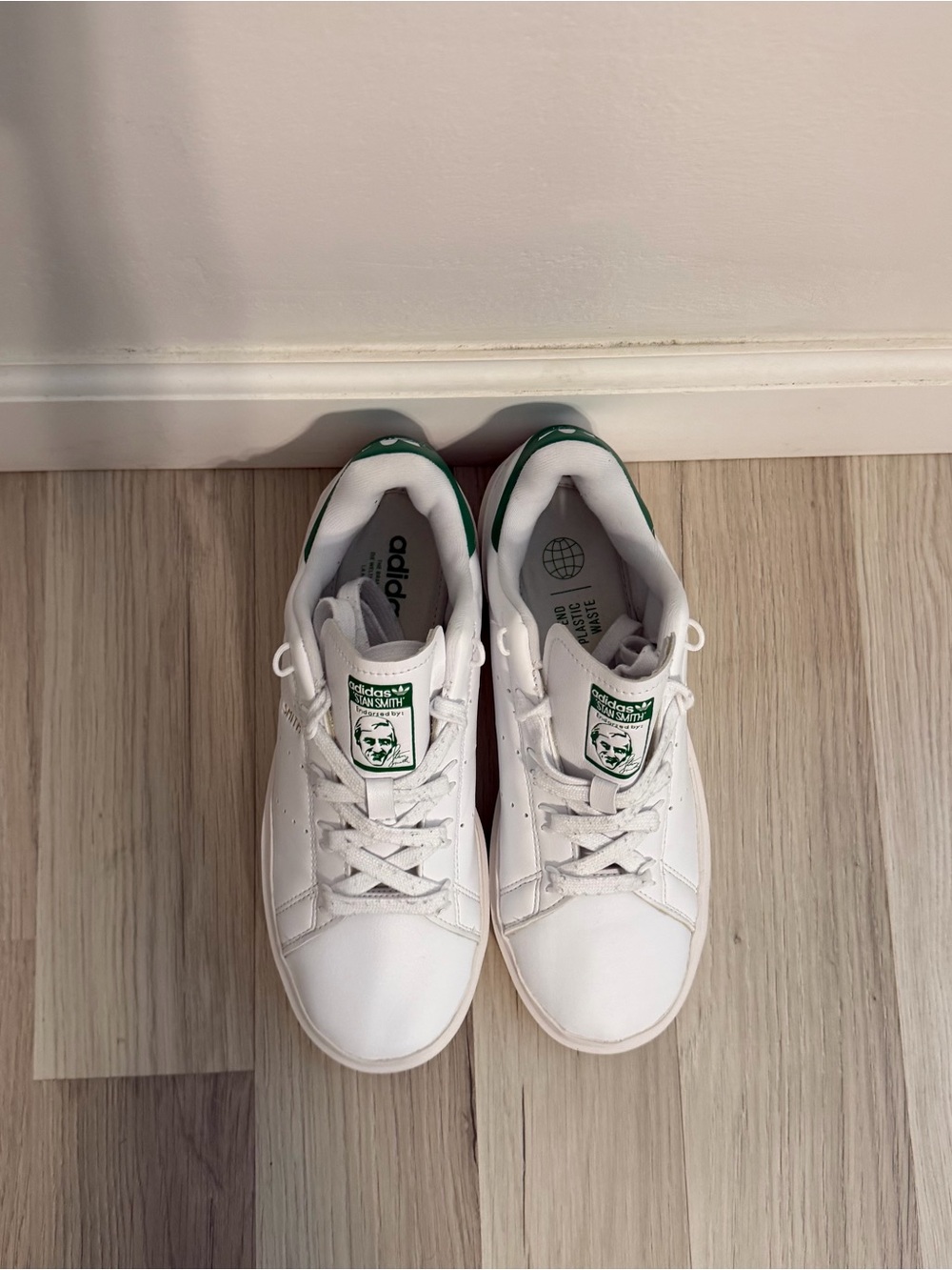 adidas Stan Smith Sneakers platform low top tennis shoe women’s 7 1/2 white - Picture 7 of 13